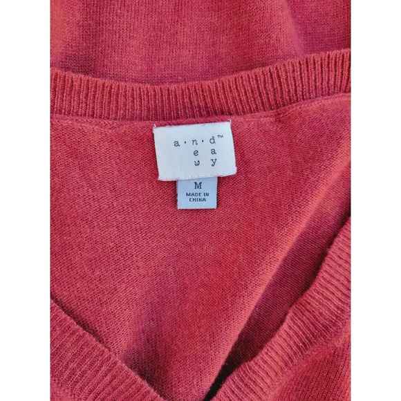A new day women's rust VNeck long sleeve sweater  - medium - Picture 9 of 10